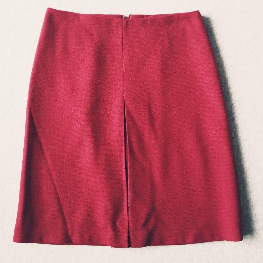 Women's Vintage Size 3 Red 100% Wool Mini Skirt Preppy Academia Romantic